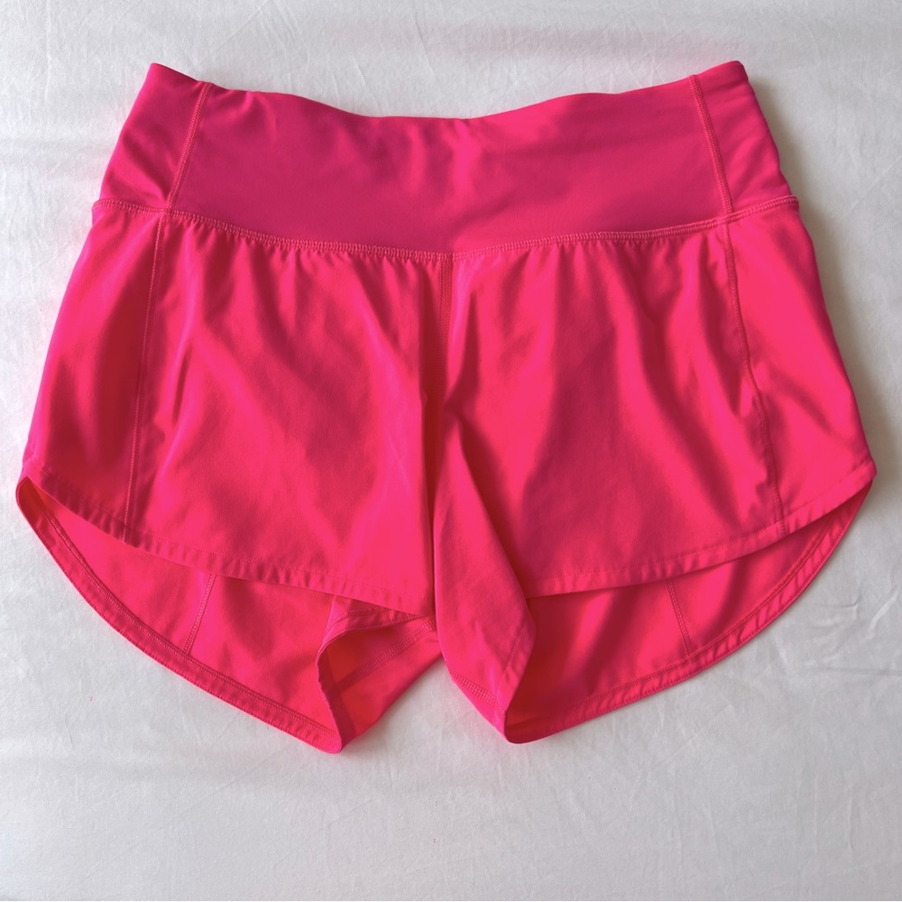 Lululemon highlighter pink shorts